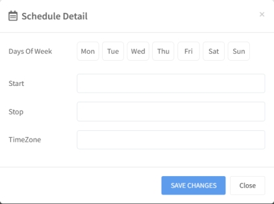 Workflow Details Schedule